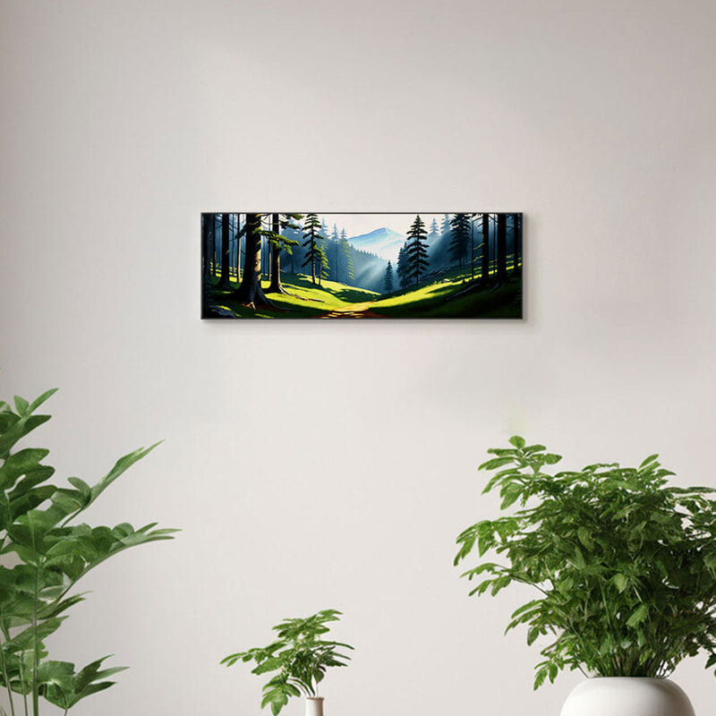 파노라마 인테리어그림 캔버스액자 거실 카페 갤러리 공간액자 숲속의 아침 빛2
