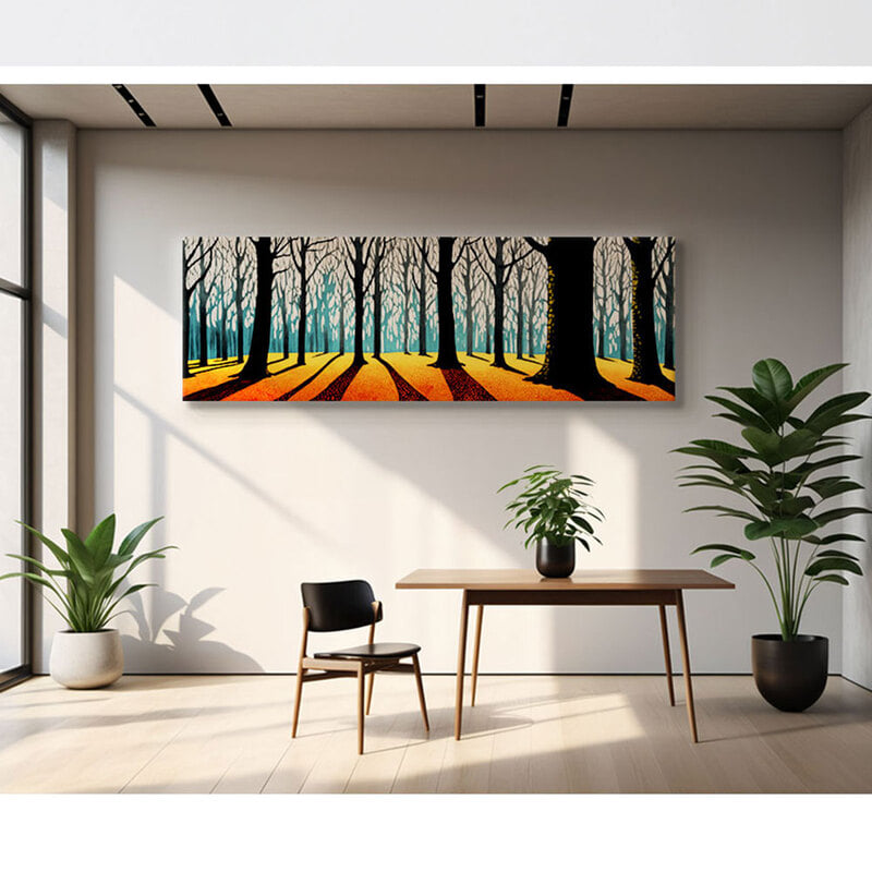 파노라마 인테리어그림 캔버스액자 거실 카페 갤러리 공간액자 새벽 숲의 그림자