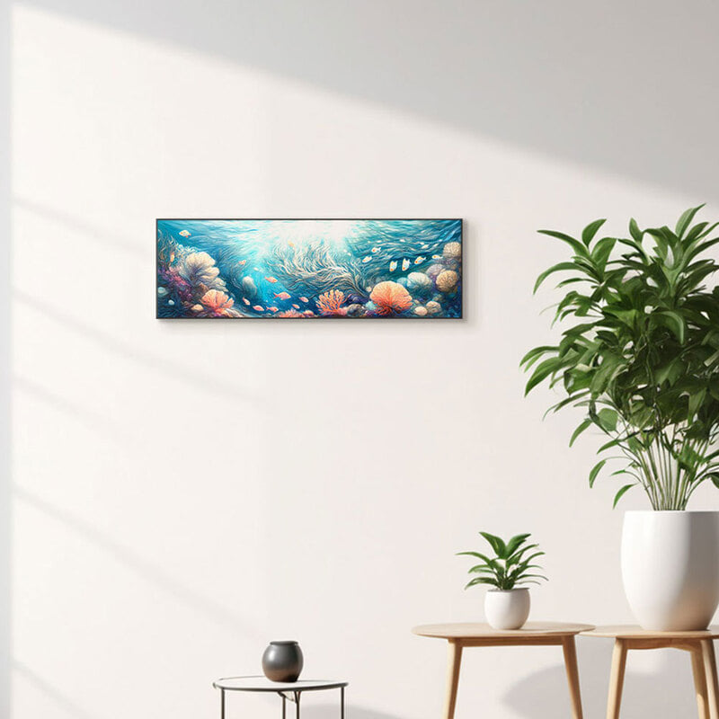파노라마 인테리어그림 캔버스액자 거실 카페 갤러리 공간액자 해저 산호의 햇살