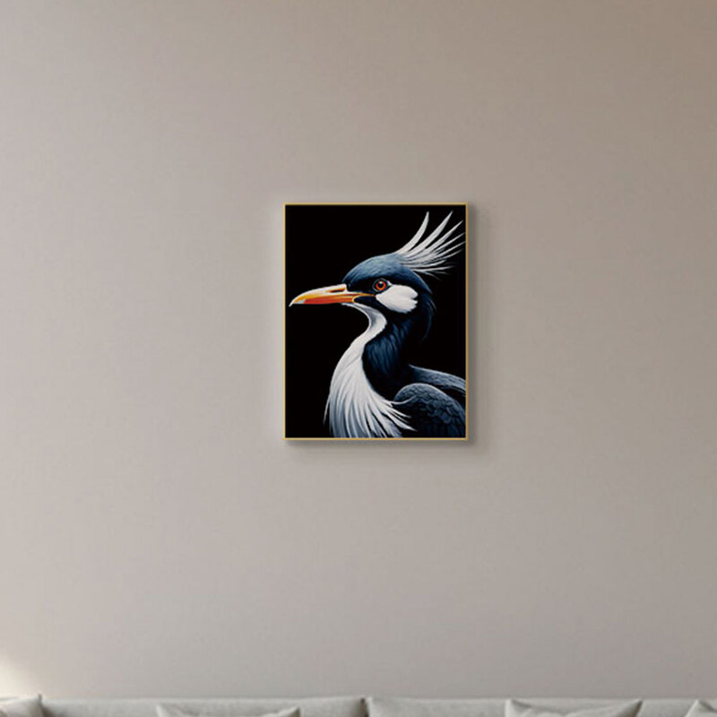 인테리어그림 캔버스액자 거실 카페 갤러리 공간액자 세로형 우아한 자태의 신비로운 새