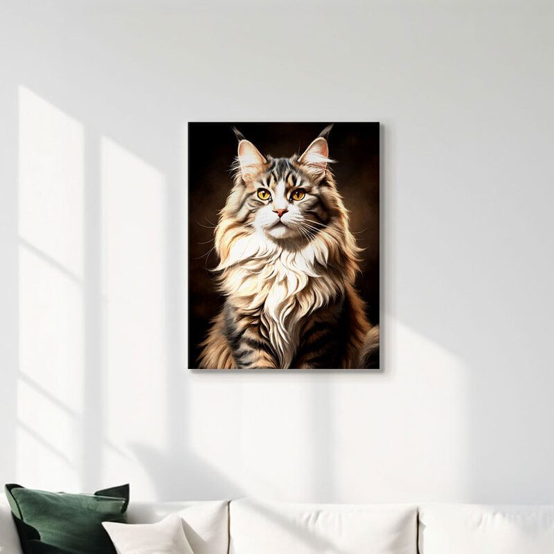 인테리어그림 캔버스액자 거실 카페 갤러리 공간액자 세로형 품격 있는 고양이