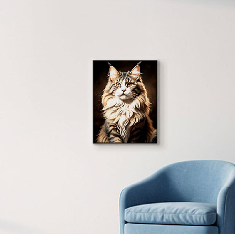 인테리어그림 캔버스액자 거실 카페 갤러리 공간액자 세로형 품격 있는 고양이