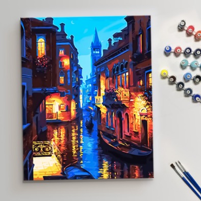 미술시간 DIY명화그리기 베네치아2 40x50 E885 도안 캔버스 물감 붓 페인팅 세트