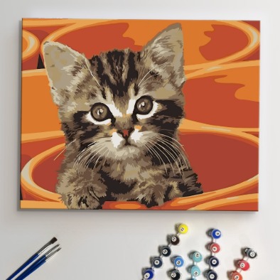 미술시간 DIY명화그리기 고양이 50x40 E085 도안 캔버스 물감 붓 페인팅 세트