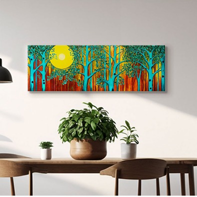 파노라마 인테리어그림 캔버스액자 거실 카페 갤러리 공간액자 태양의 숲